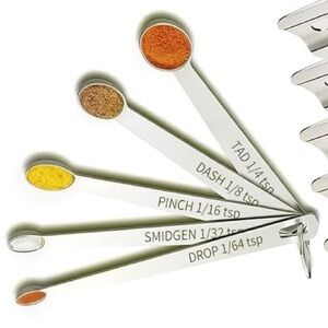 NWOT Stainless Steel Measuring Spoons Set of 5 – Nesting Mini Measuring Spoons